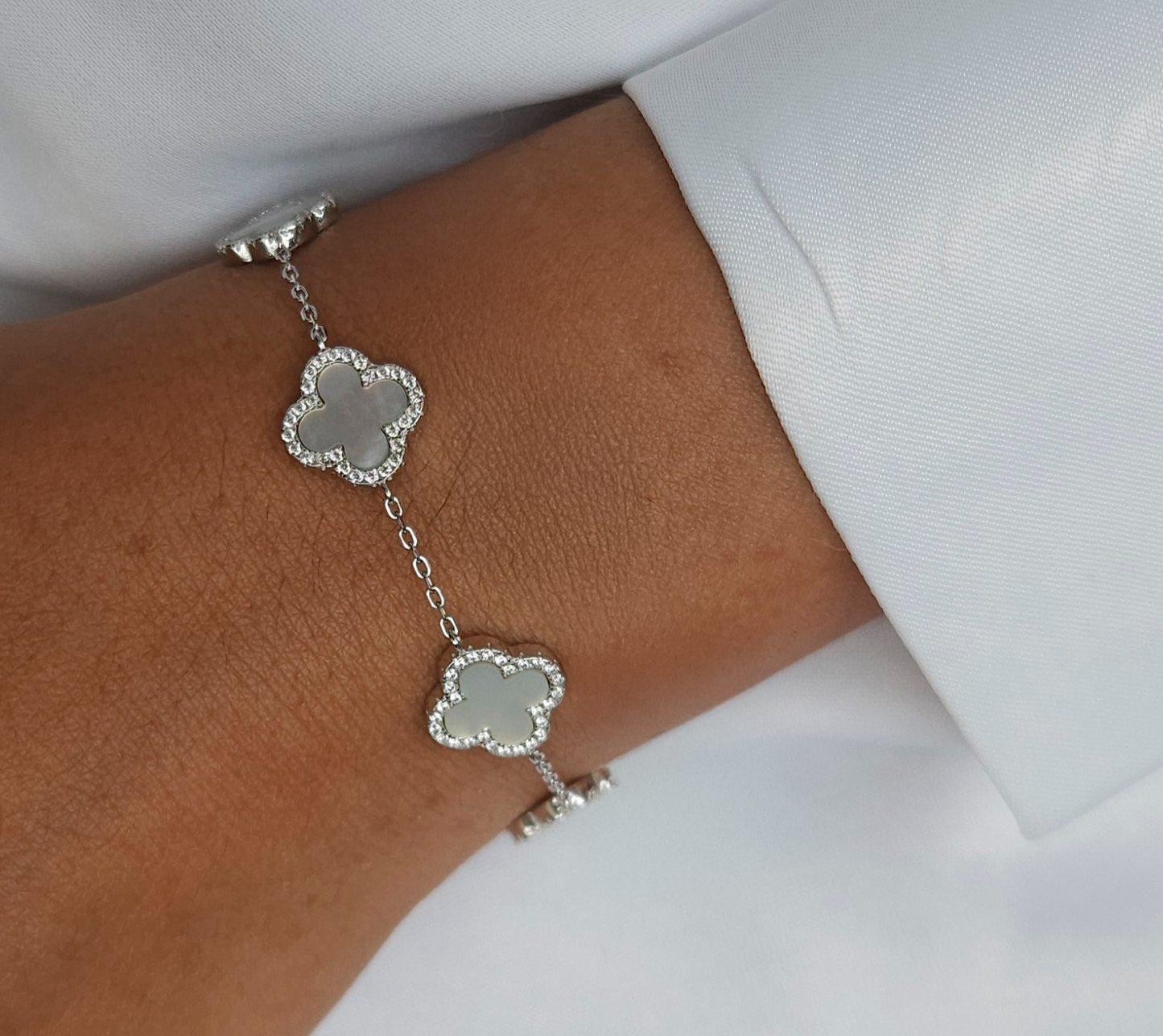 Pulseira Trevo Cravejada