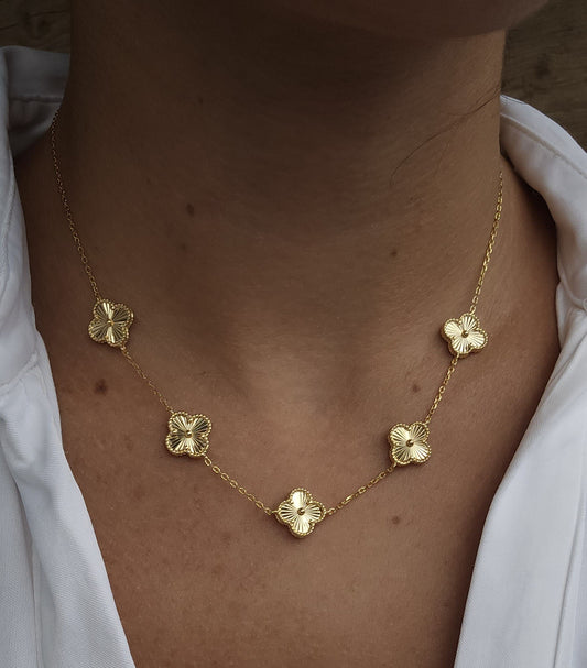 Colar Gold Trevo 5x