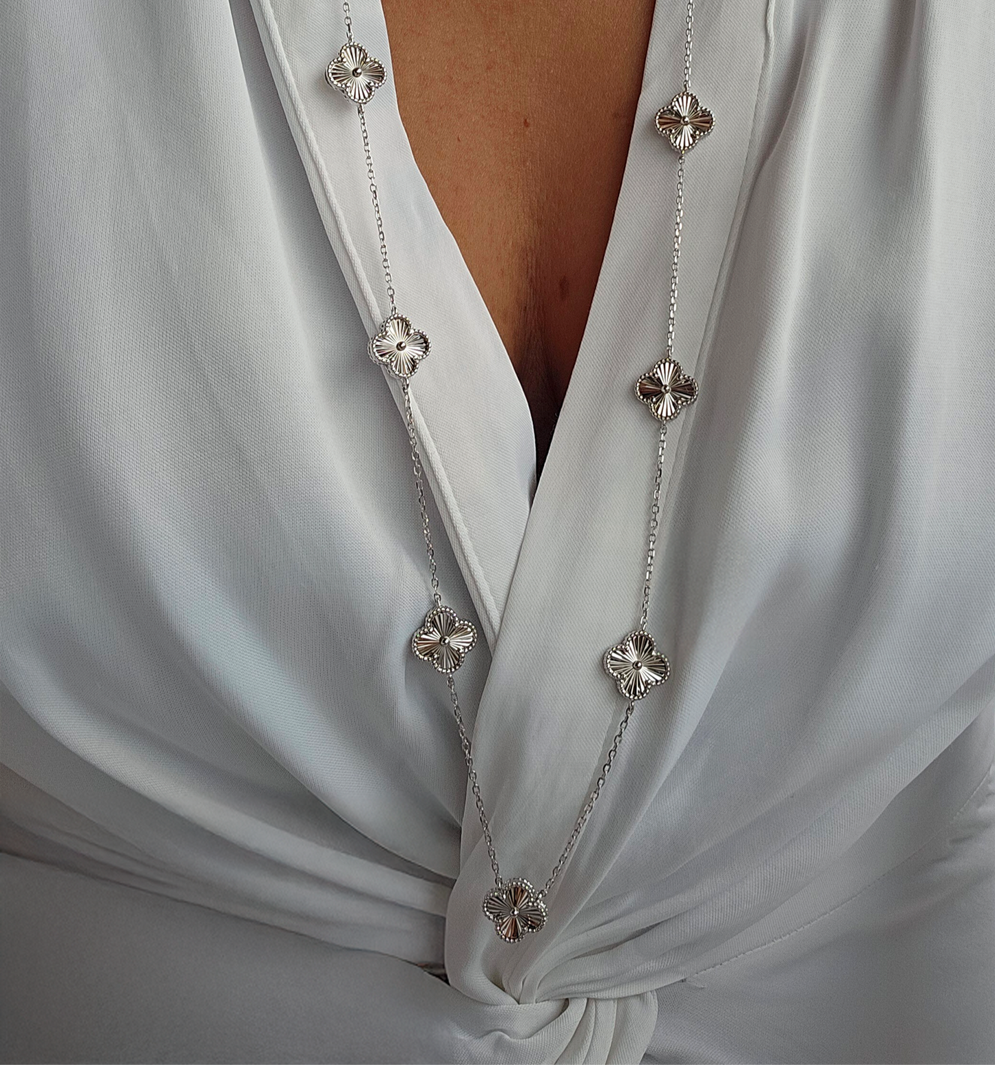 Colar Silver Trevo