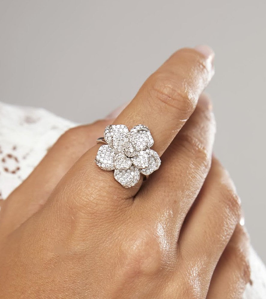 Anel Shiny Flower