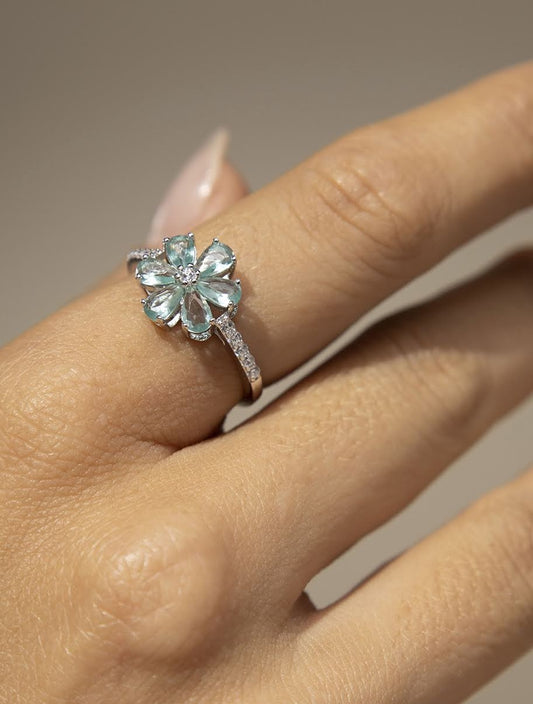 Anel Crystal Flower