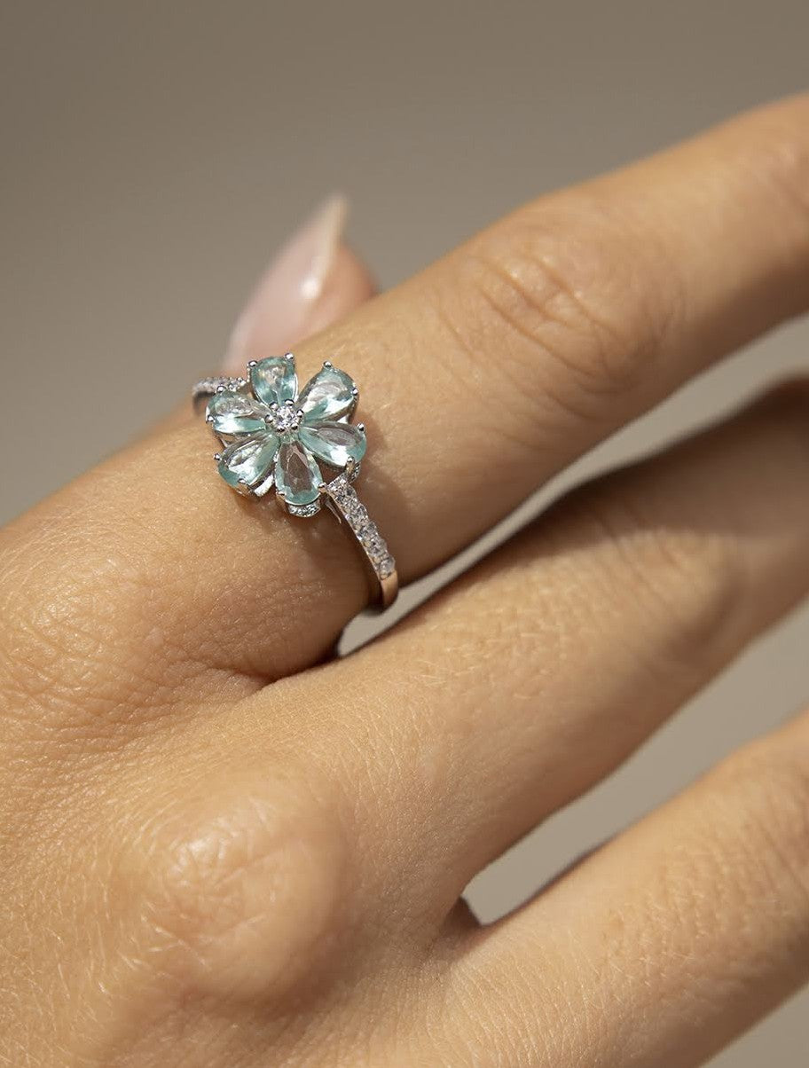 Anel Crystal Flower