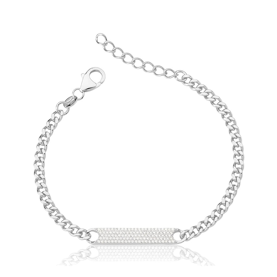Pulseira Placa Pavê