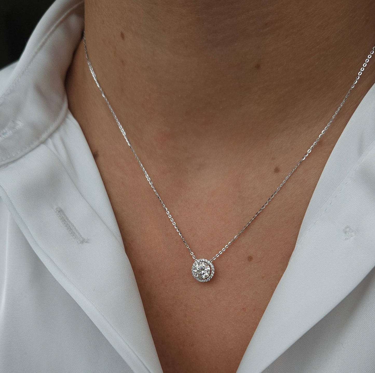 Colar Pedra Moissanite