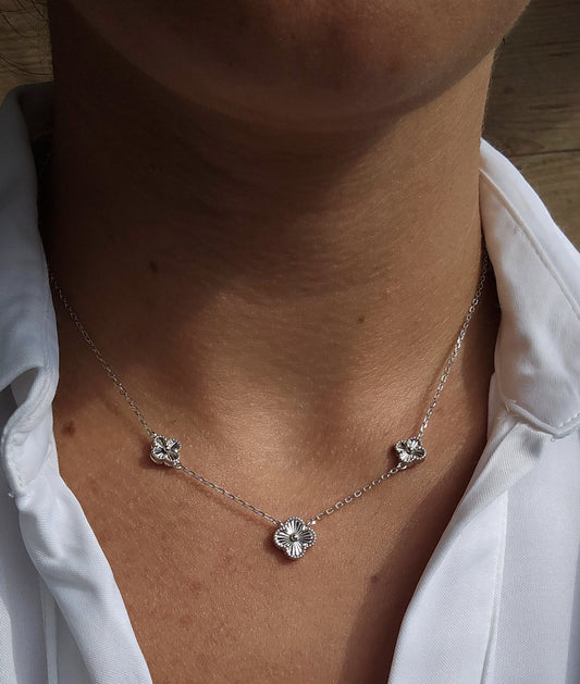 Colar Trevo 3x Silver